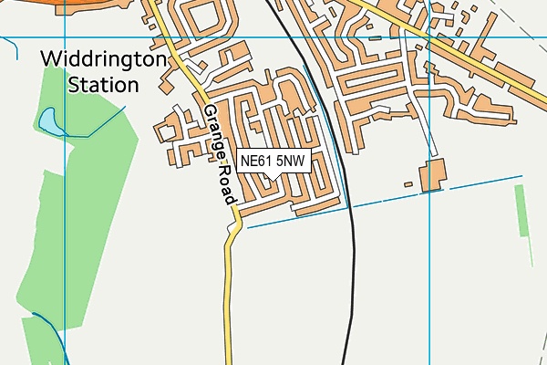 NE61 5NW map - OS VectorMap District (Ordnance Survey)