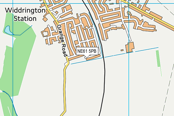 NE61 5PB map - OS VectorMap District (Ordnance Survey)