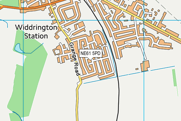NE61 5PD map - OS VectorMap District (Ordnance Survey)