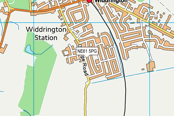 NE61 5PG map - OS VectorMap District (Ordnance Survey)