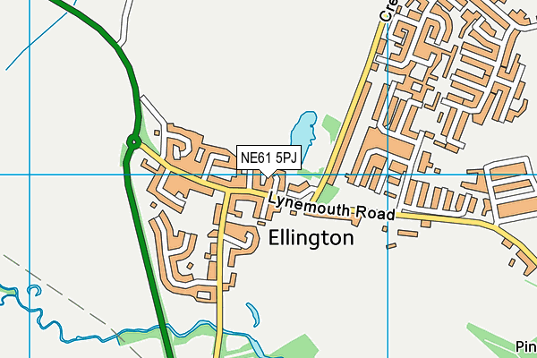 NE61 5PJ map - OS VectorMap District (Ordnance Survey)