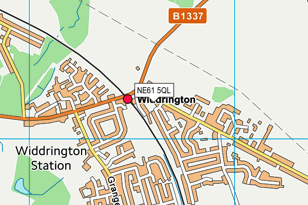 NE61 5QL map - OS VectorMap District (Ordnance Survey)