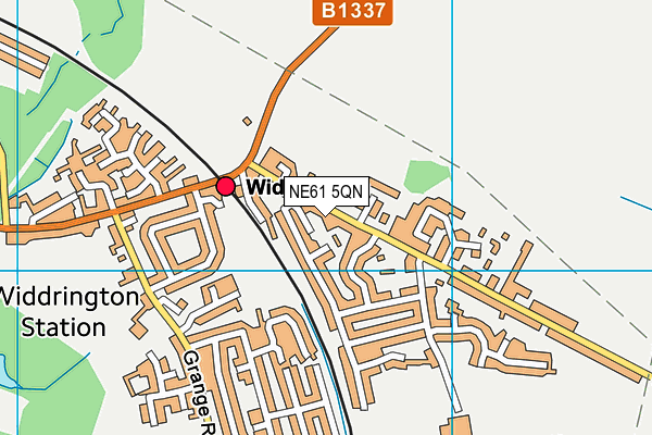 NE61 5QN map - OS VectorMap District (Ordnance Survey)