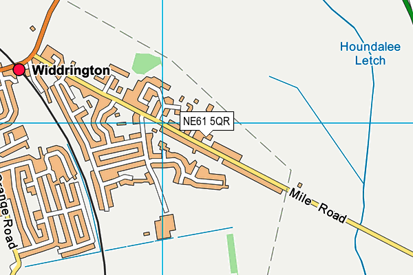 NE61 5QR map - OS VectorMap District (Ordnance Survey)