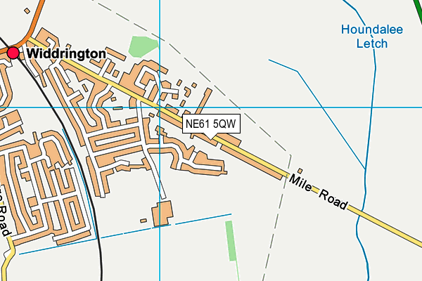 NE61 5QW map - OS VectorMap District (Ordnance Survey)