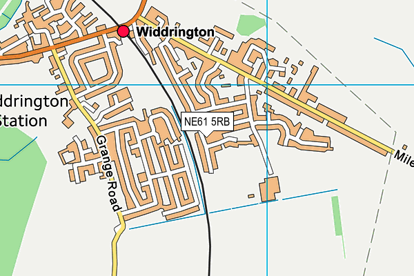 NE61 5RB map - OS VectorMap District (Ordnance Survey)