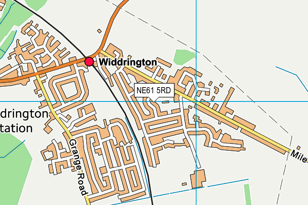 NE61 5RD map - OS VectorMap District (Ordnance Survey)