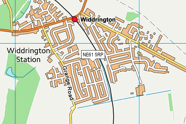 NE61 5RP map - OS VectorMap District (Ordnance Survey)