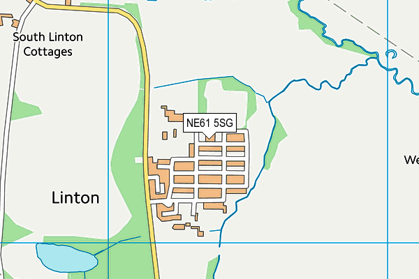 Linton Primary School map (NE61 5SG) - OS VectorMap District (Ordnance Survey)