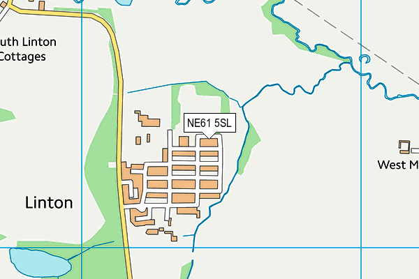 Linton Welfare map (NE61 5SL) - OS VectorMap District (Ordnance Survey)