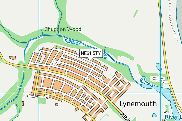 NE61 5TY map - OS VectorMap District (Ordnance Survey)