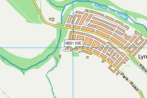 NE61 5XE map - OS VectorMap District (Ordnance Survey)