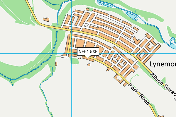 NE61 5XF map - OS VectorMap District (Ordnance Survey)