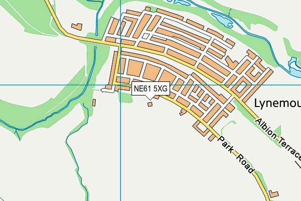 NE61 5XG map - OS VectorMap District (Ordnance Survey)