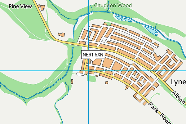 NE61 5XN map - OS VectorMap District (Ordnance Survey)