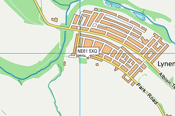 NE61 5XQ map - OS VectorMap District (Ordnance Survey)