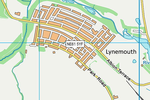 NE61 5YF map - OS VectorMap District (Ordnance Survey)