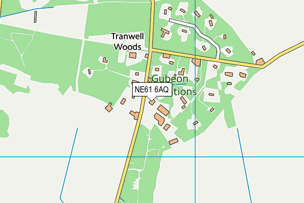 NE61 6AQ map - OS VectorMap District (Ordnance Survey)