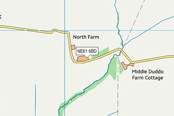 NE61 6BD map - OS VectorMap District (Ordnance Survey)