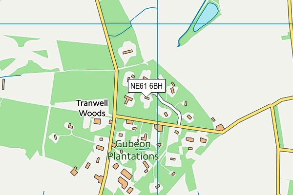 NE61 6BH map - OS VectorMap District (Ordnance Survey)