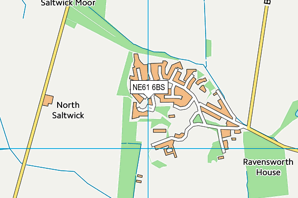 NE61 6BS map - OS VectorMap District (Ordnance Survey)