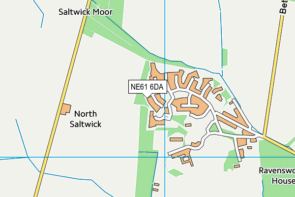 NE61 6DA map - OS VectorMap District (Ordnance Survey)