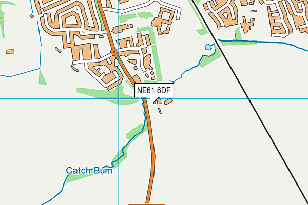 NE61 6DF map - OS VectorMap District (Ordnance Survey)