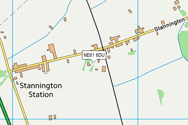 NE61 6DU map - OS VectorMap District (Ordnance Survey)