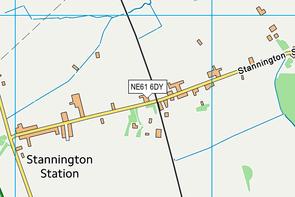 NE61 6DY map - OS VectorMap District (Ordnance Survey)