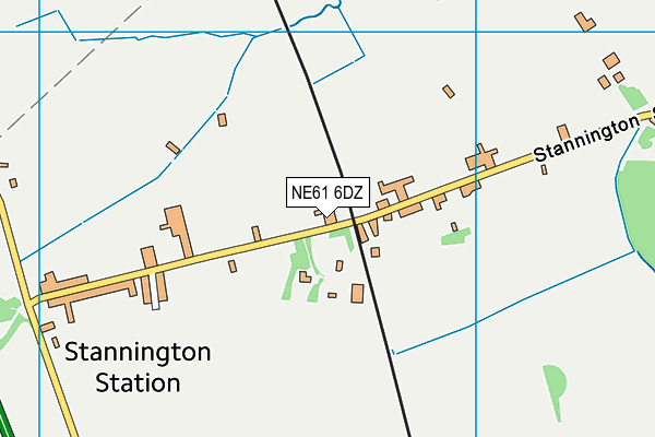 NE61 6DZ map - OS VectorMap District (Ordnance Survey)