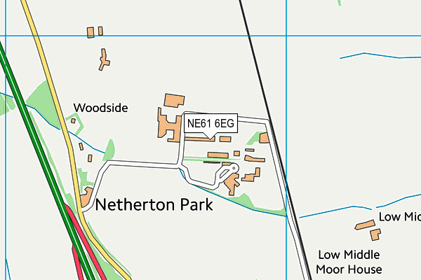 NE61 6EG map - OS VectorMap District (Ordnance Survey)