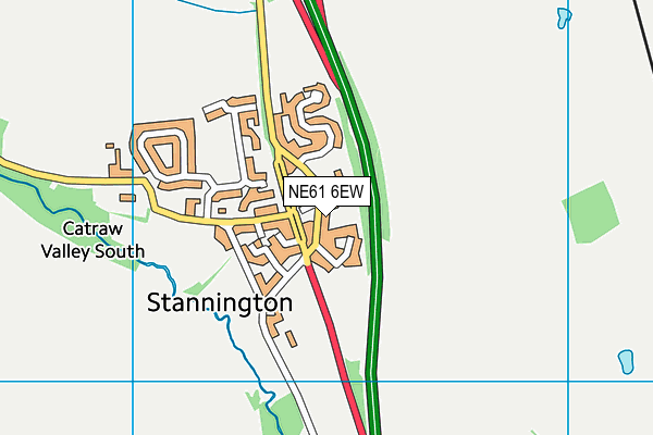 NE61 6EW map - OS VectorMap District (Ordnance Survey)