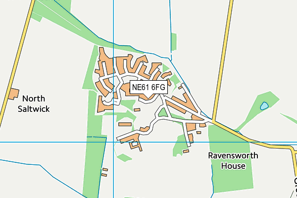 NE61 6FG map - OS VectorMap District (Ordnance Survey)