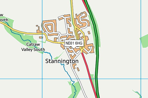 NE61 6HG map - OS VectorMap District (Ordnance Survey)