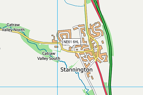 NE61 6HL map - OS VectorMap District (Ordnance Survey)