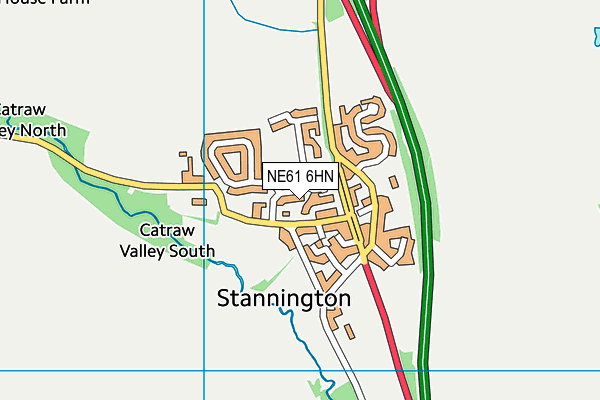 NE61 6HN map - OS VectorMap District (Ordnance Survey)