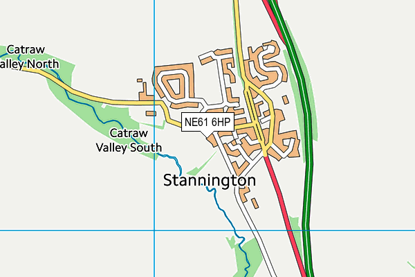 NE61 6HP map - OS VectorMap District (Ordnance Survey)