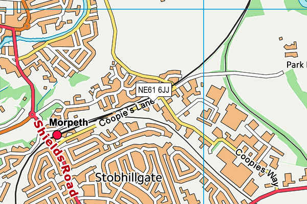 NE61 6JJ map - OS VectorMap District (Ordnance Survey)