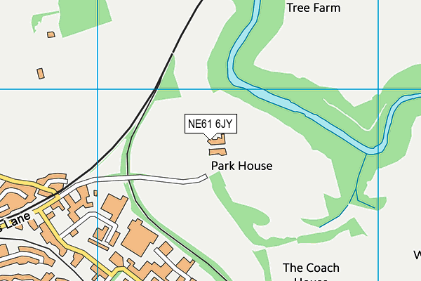 NE61 6JY map - OS VectorMap District (Ordnance Survey)