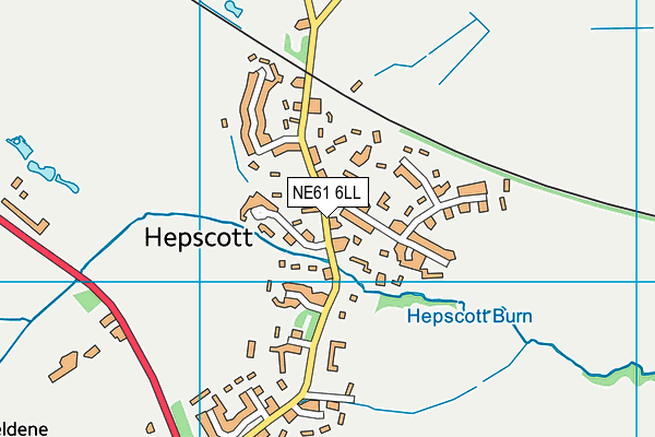 NE61 6LL map - OS VectorMap District (Ordnance Survey)