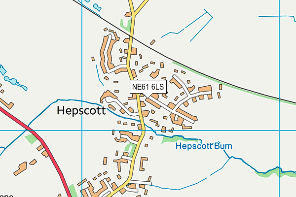 NE61 6LS map - OS VectorMap District (Ordnance Survey)