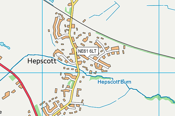 NE61 6LT map - OS VectorMap District (Ordnance Survey)