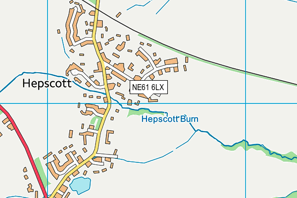 NE61 6LX map - OS VectorMap District (Ordnance Survey)