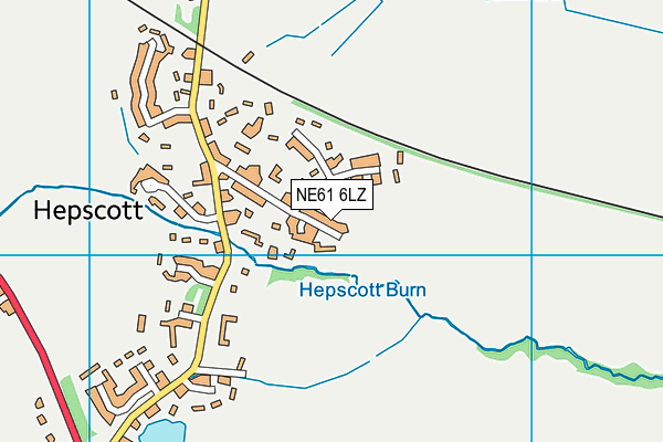 NE61 6LZ map - OS VectorMap District (Ordnance Survey)
