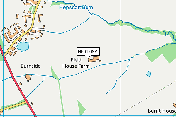 NE61 6NA map - OS VectorMap District (Ordnance Survey)