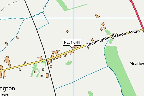 NE61 6NH map - OS VectorMap District (Ordnance Survey)