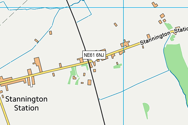 NE61 6NJ map - OS VectorMap District (Ordnance Survey)