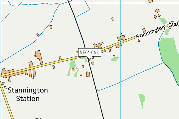 NE61 6NL map - OS VectorMap District (Ordnance Survey)