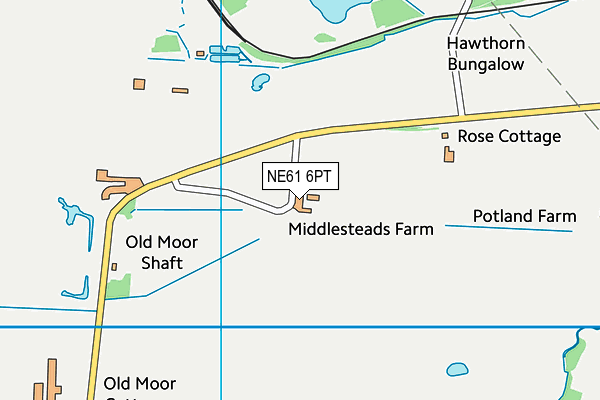 NE61 6PT map - OS VectorMap District (Ordnance Survey)