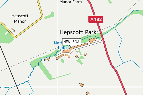 NE61 6QA map - OS VectorMap District (Ordnance Survey)